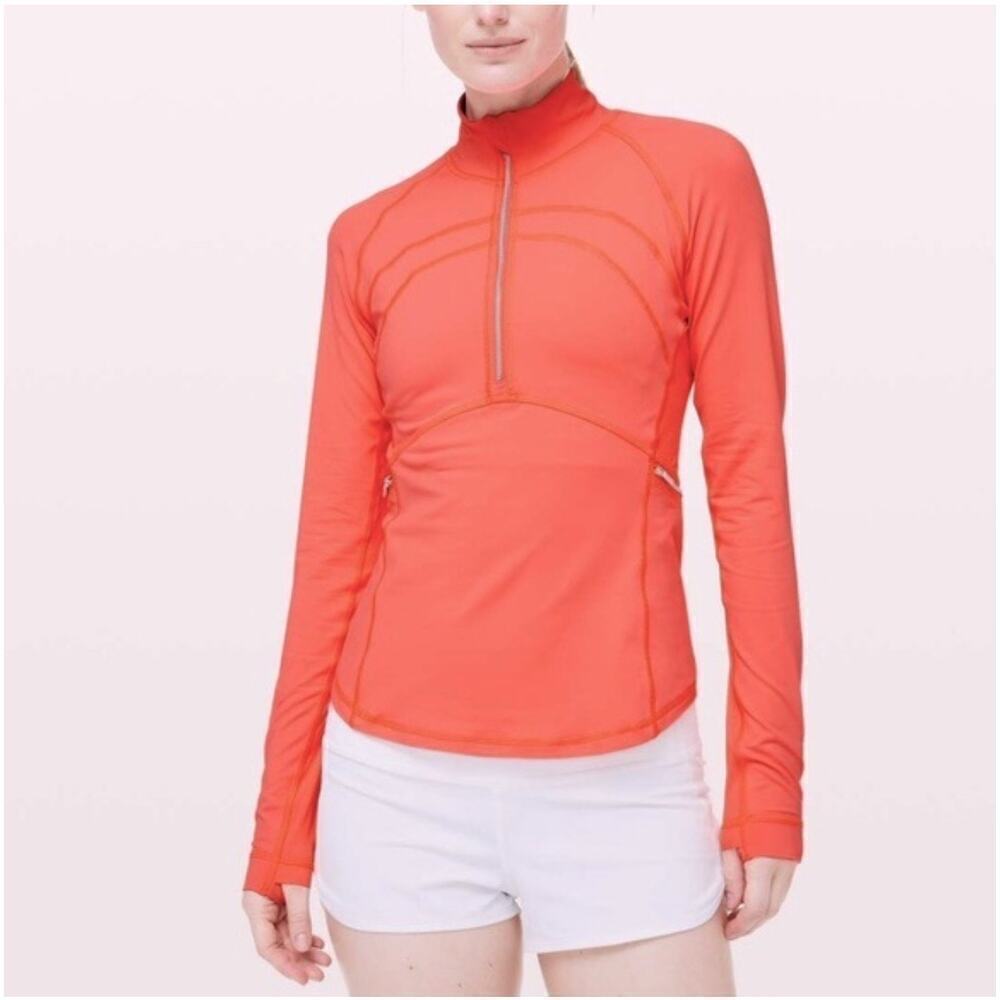 Lululemon 1/2 zip Pullover Red Size 4